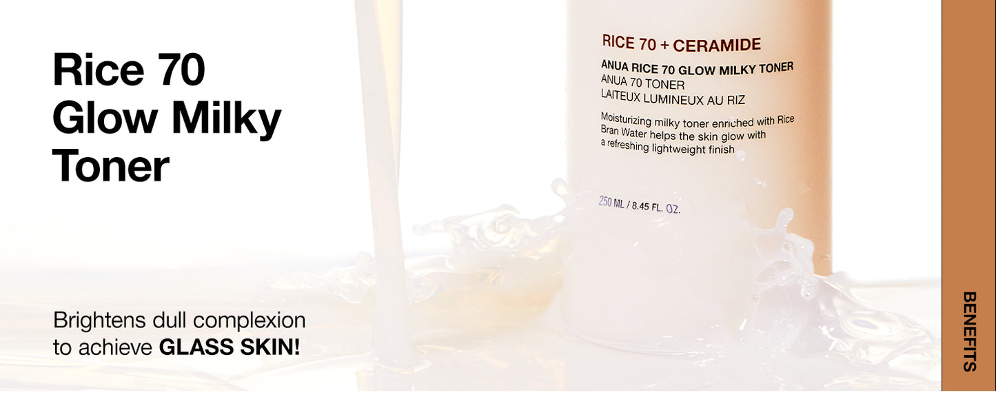 ANUA RICE 70 GLOW MILKY TONER 250ml