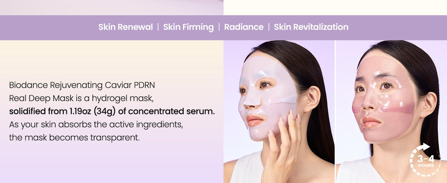 BIODANCE REJUVENATING CAVIAR PDRN REAL DEEP MASK 4EA
