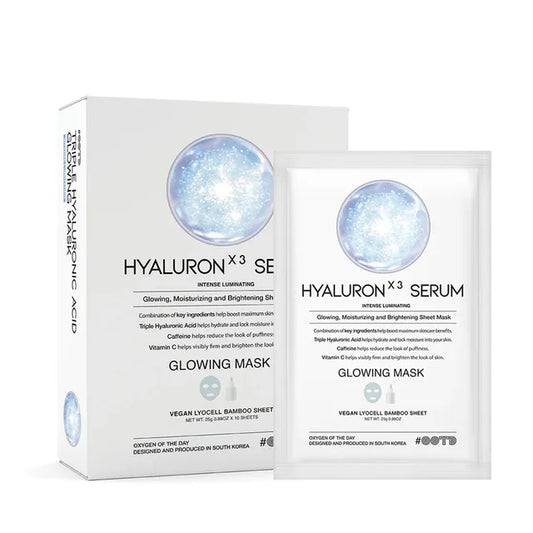 OOTD-Hyaluron x3 Serum Glowing Mask Set (0.88 ozx10 sheets)