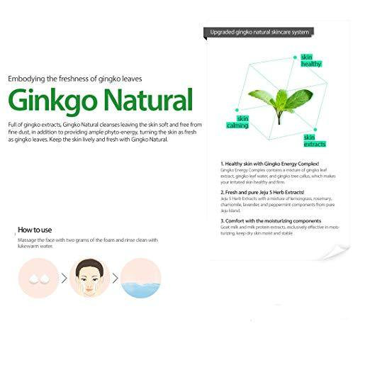 CHARMZONE Ginkgo natural GINKGO CLEANSING FOAM 180ml/6.08 fl oz